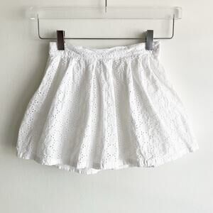 Janie and Jack Girls 7 Eyelet Skirt White 100% Cotton Lined Summer Spring